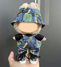 17cm doll clothes in various colors, suspenders and pants suits, DIY doll accessories suitable for Labubu dolls