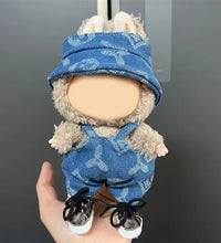 17cm doll clothes in various colors, suspenders and pants suits, DIY doll accessories suitable for Labubu dolls