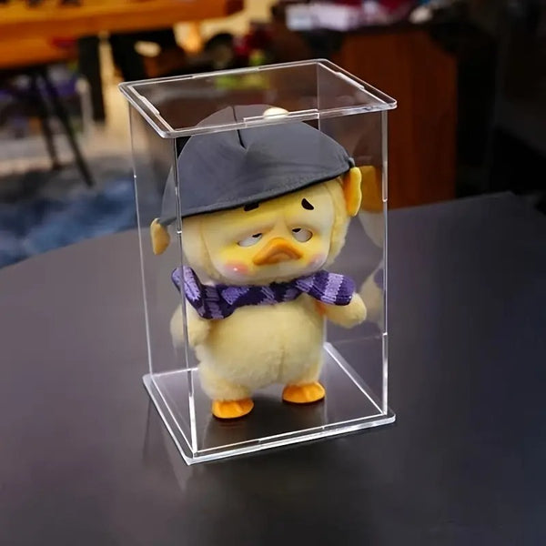 1pc Clear Acrylic Display Stand - Adjustable Plush Doll Organizer, Waterproof Stuffed Animal Storage Solution, Modern Showcase for Collectibles, Protective Design for Toys, Stuffed Animal Display, Playful Design, Durable Acrylic